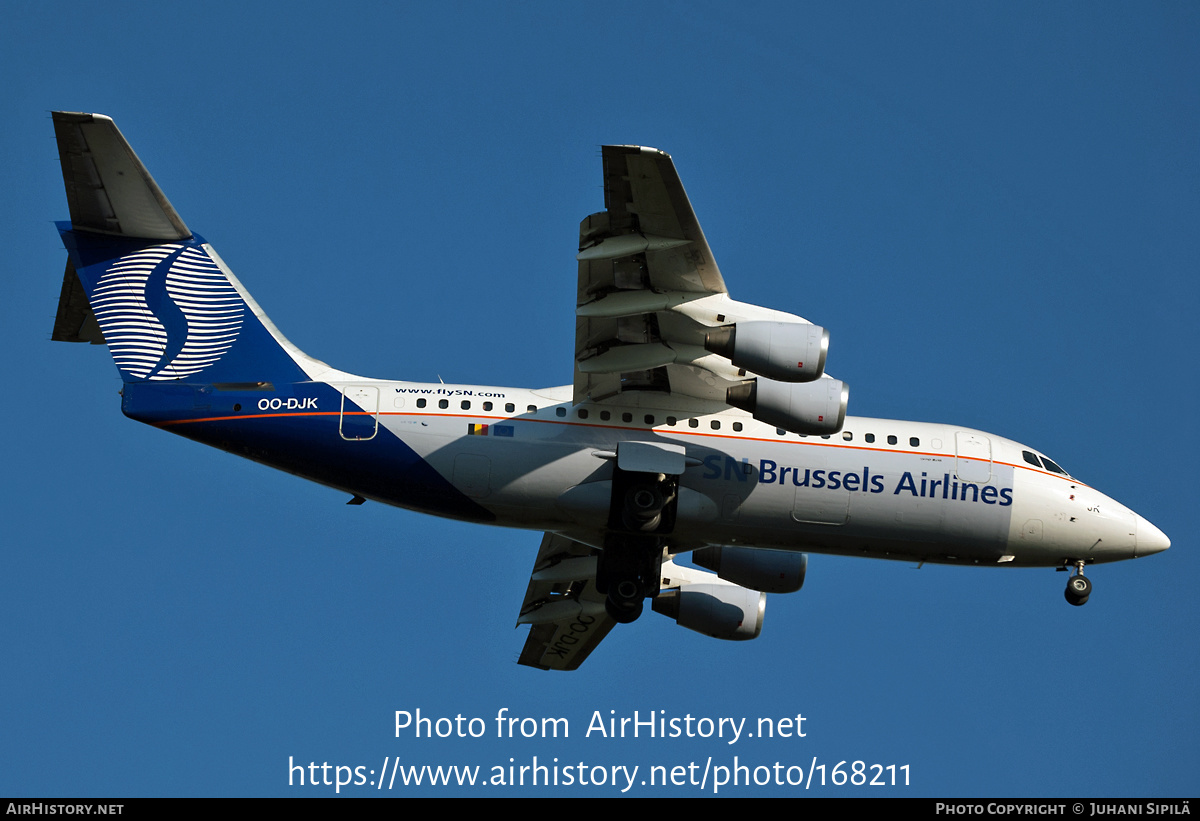 Aircraft Photo of OO-DJK | British Aerospace Avro 146-RJ85 | SN Brussels Airlines | AirHistory.net #168211