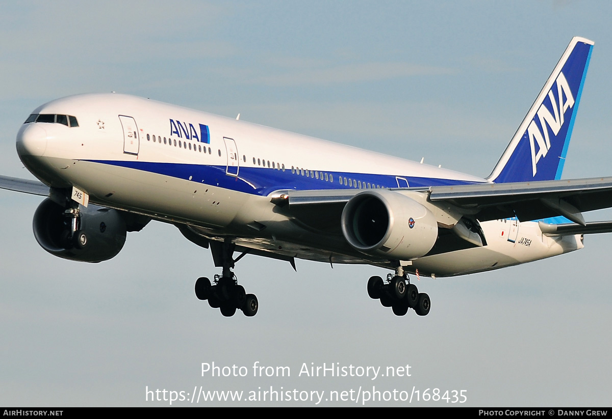 Aircraft Photo of JA745A | Boeing 777-281/ER | All Nippon Airways - ANA | AirHistory.net #168435