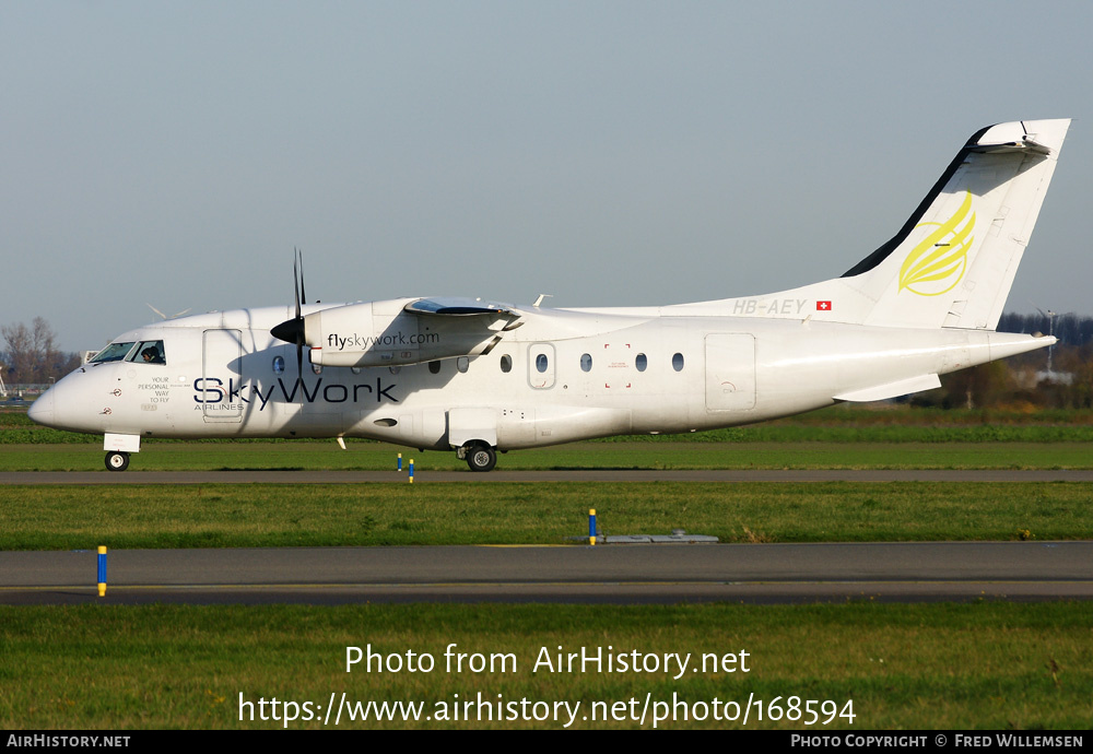 Aircraft Photo of HB-AEY | Fairchild Dornier 328-130 | SkyWork Airlines | AirHistory.net #168594