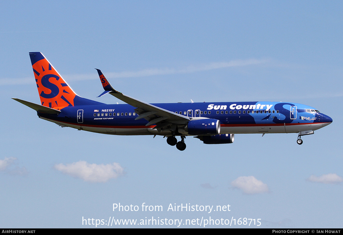 Aircraft Photo of N821SY | Boeing 737-8FH | Sun Country Airlines | AirHistory.net #168715