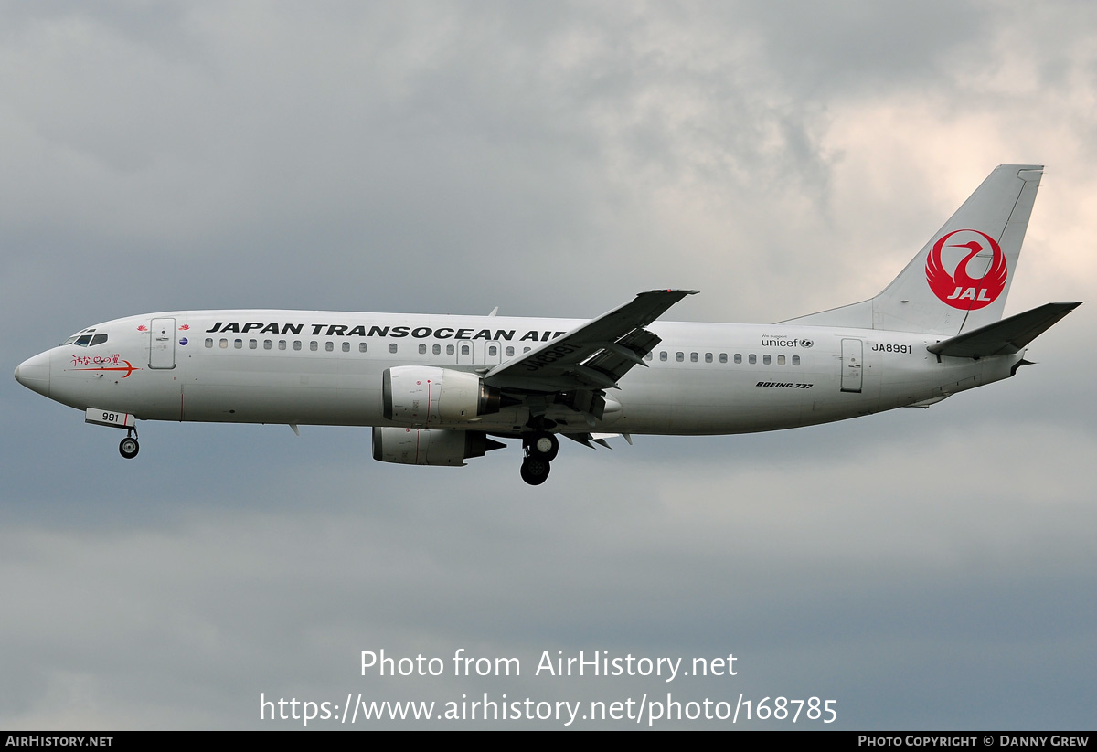 Aircraft Photo of JA8991 | Boeing 737-446 | Japan TransOcean Air - JTA | AirHistory.net #168785