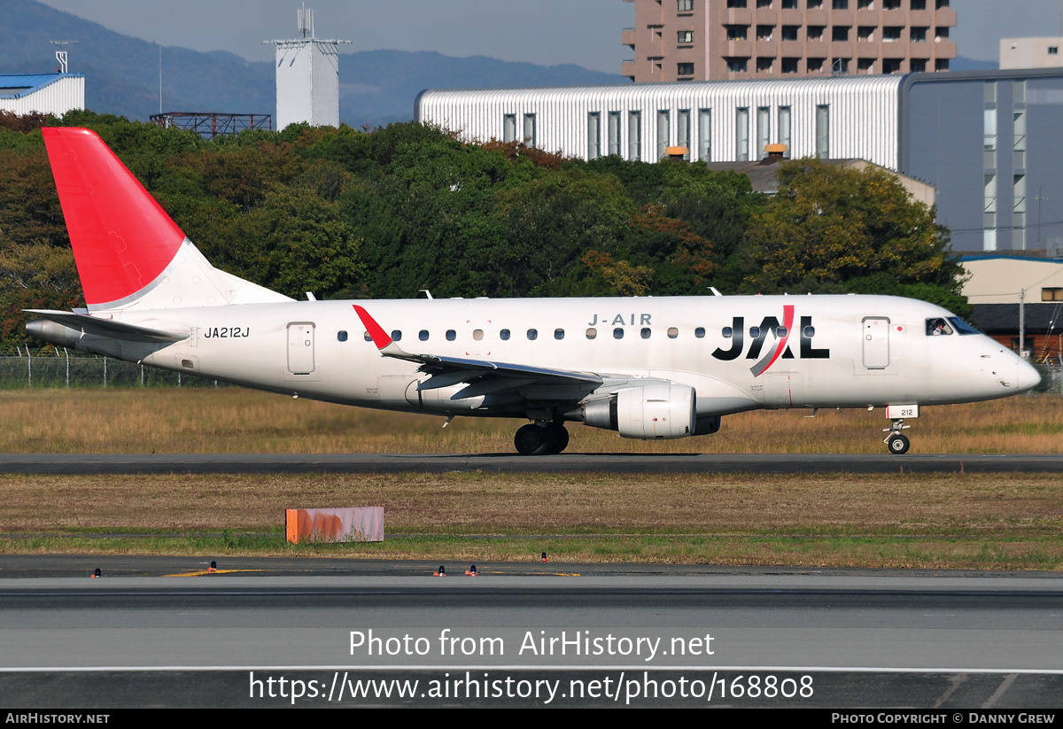 Aircraft Photo of JA212J | Embraer 170STD (ERJ-170-100STD) | Japan Airlines - JAL | AirHistory.net #168808