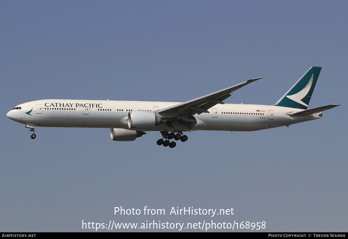 Aircraft Photo of B-KQA | Boeing 777-367/ER | Cathay Pacific Airways | AirHistory.net #168958