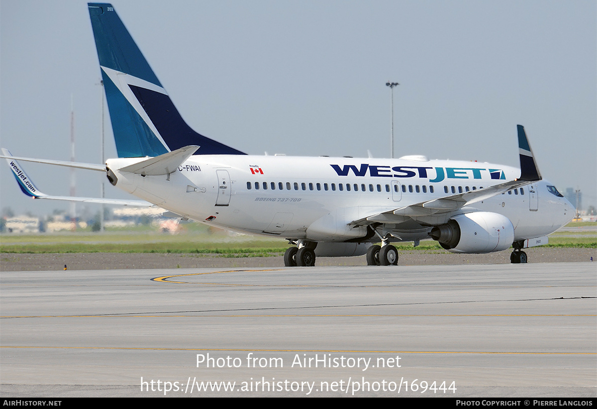 Aircraft Photo of C-FWAI | Boeing 737-7CT | WestJet | AirHistory.net #169444