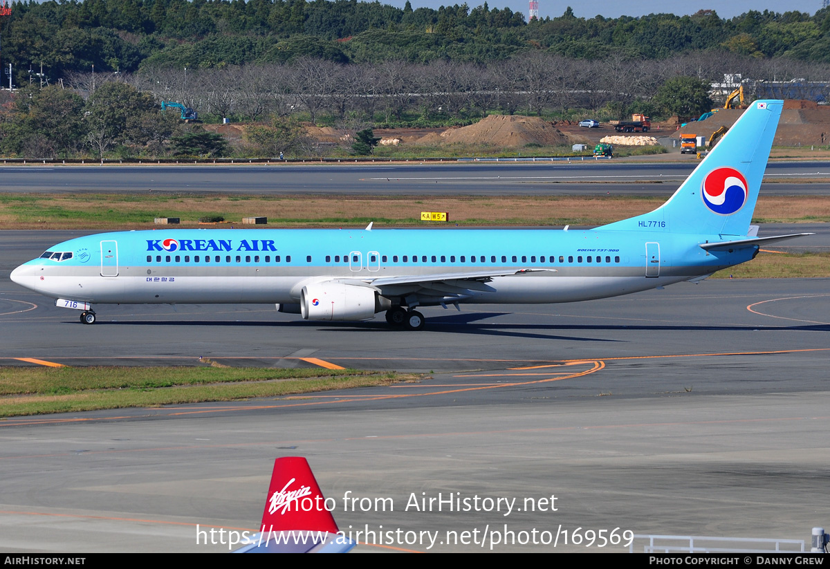 Aircraft Photo of HL7716 | Boeing 737-9B5 | Korean Air | AirHistory.net #169569