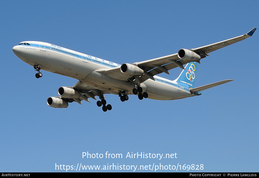 Aircraft Photo of SX-DFD | Airbus A340-313 | Olympic | AirHistory.net #169828