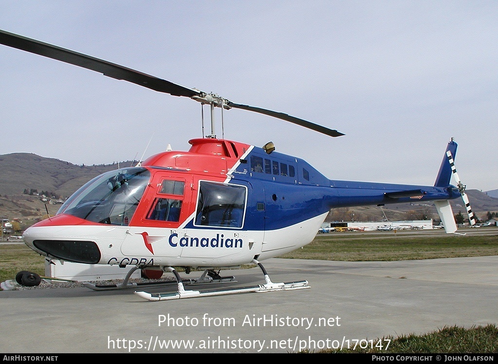 Aircraft Photo of C-GDBA | Bell 206B-3 JetRanger III | Canadian Helicopters | AirHistory.net #170147