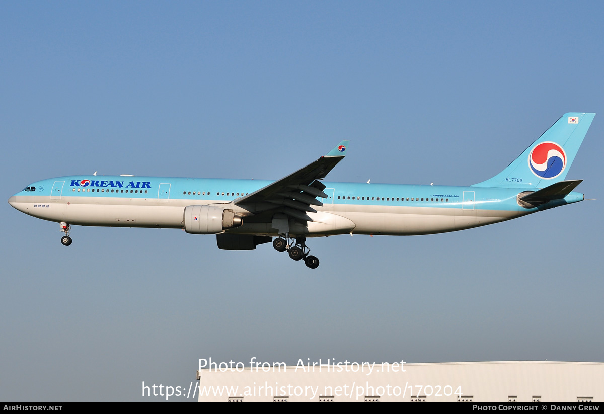 Aircraft Photo of HL7702 | Airbus A330-323E | Korean Air | AirHistory.net #170204