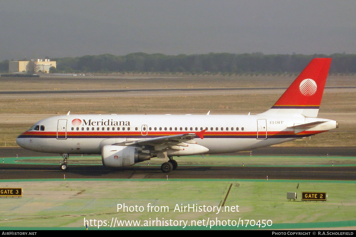 Aircraft Photo of EI-DFP | Airbus A319-112 | Meridiana | AirHistory.net #170450