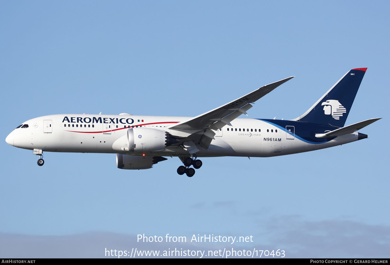 Aircraft Photo of N961AM | Boeing 787-8 Dreamliner | AeroMéxico | AirHistory.net #170463