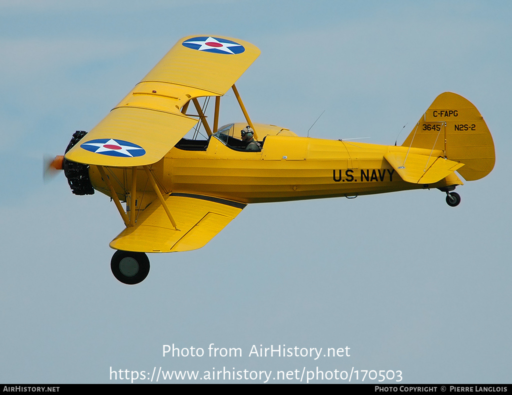 Aircraft Photo of C-FAPG / 3645 | Boeing A75N1 Kaydet | USA - Navy | AirHistory.net #170503