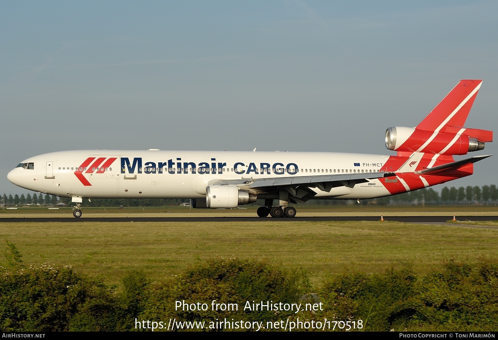 Aircraft Photo of PH-MCT | McDonnell Douglas MD-11CF | Martinair Cargo | AirHistory.net #170518