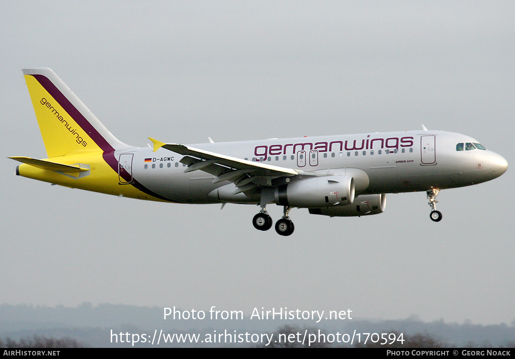 Aircraft Photo of D-AGWC | Airbus A319-132 | Germanwings | AirHistory.net #170594