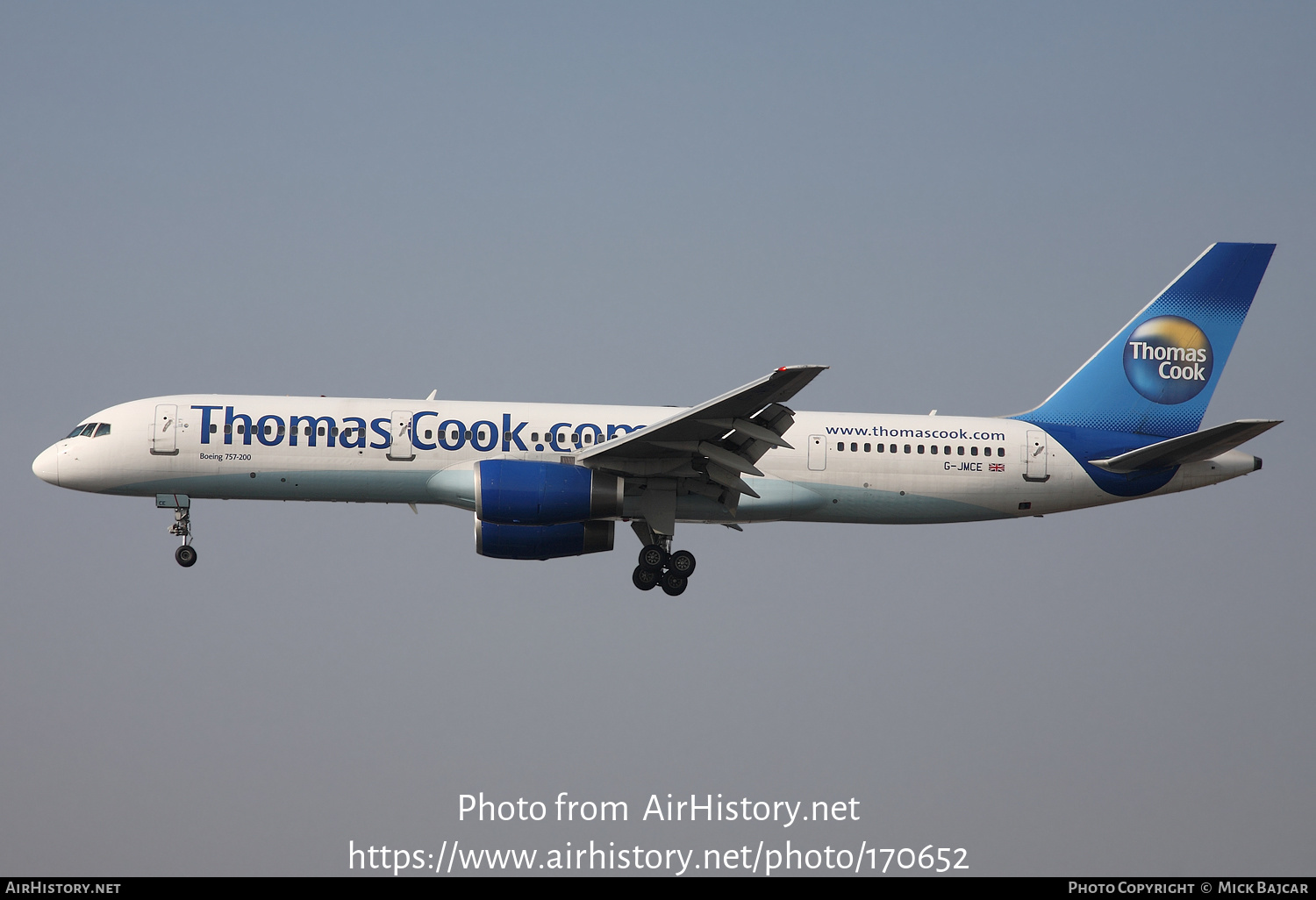 Aircraft Photo of G-JMCE | Boeing 757-25F | Thomas Cook Airlines | AirHistory.net #170652