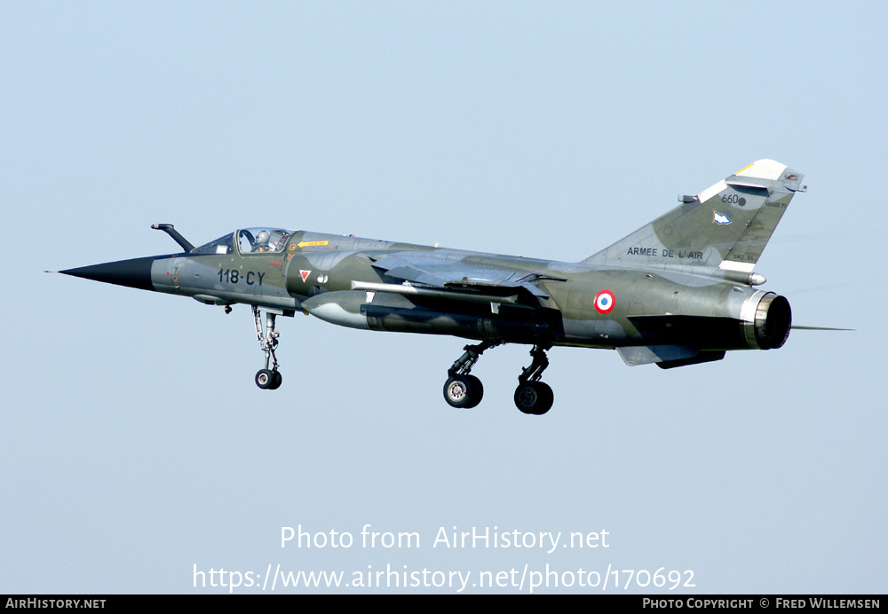 Aircraft Photo of 660 | Dassault Mirage F1CR | France - Air Force | AirHistory.net #170692