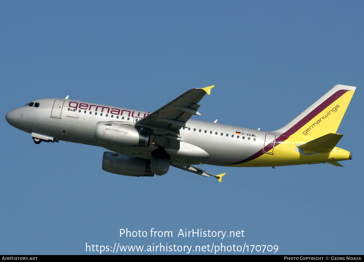 Aircraft Photo of D-AGWL | Airbus A319-132 | Germanwings | AirHistory.net #170709