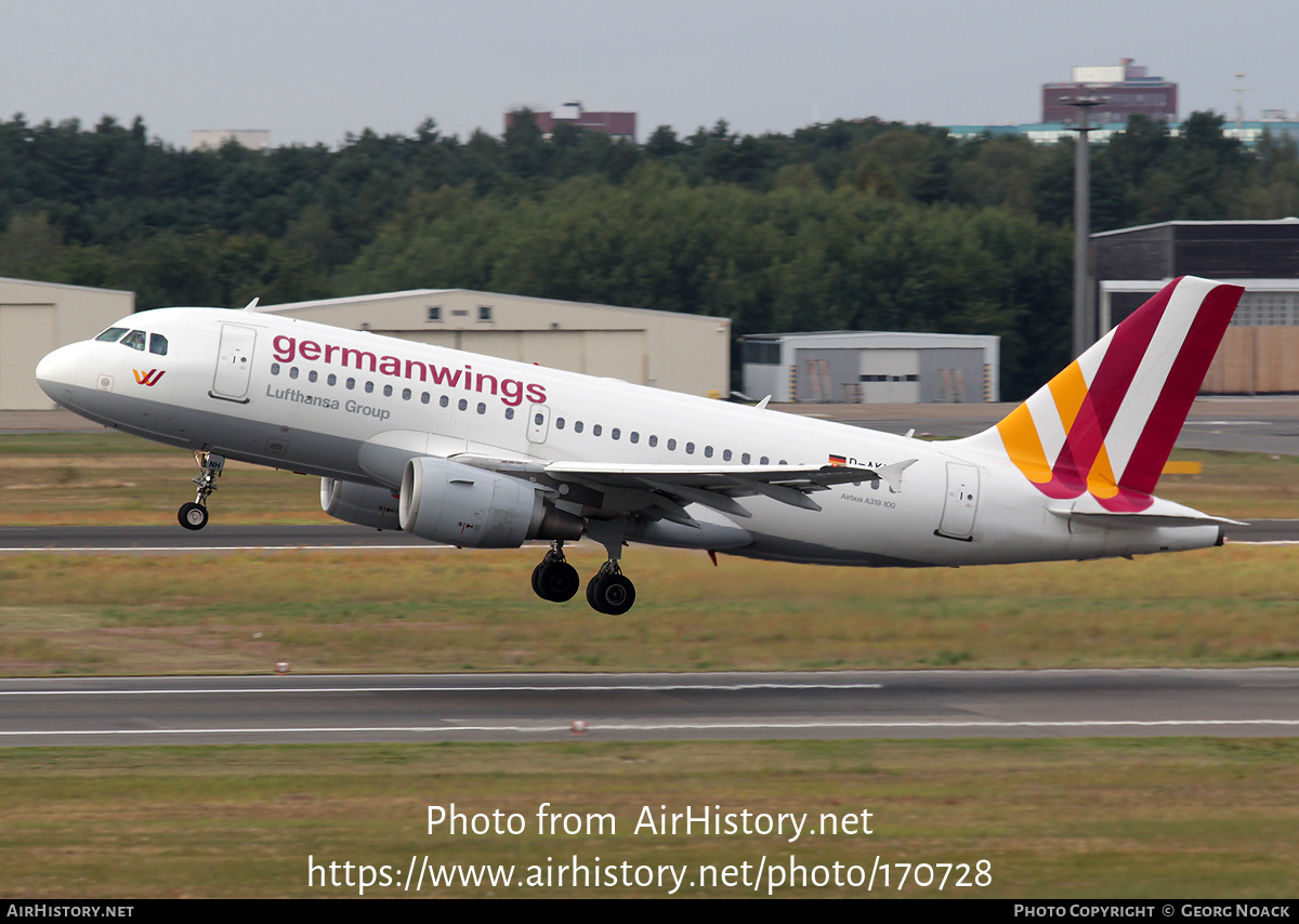 Aircraft Photo of D-AKNH | Airbus A319-112 | Germanwings | AirHistory.net #170728