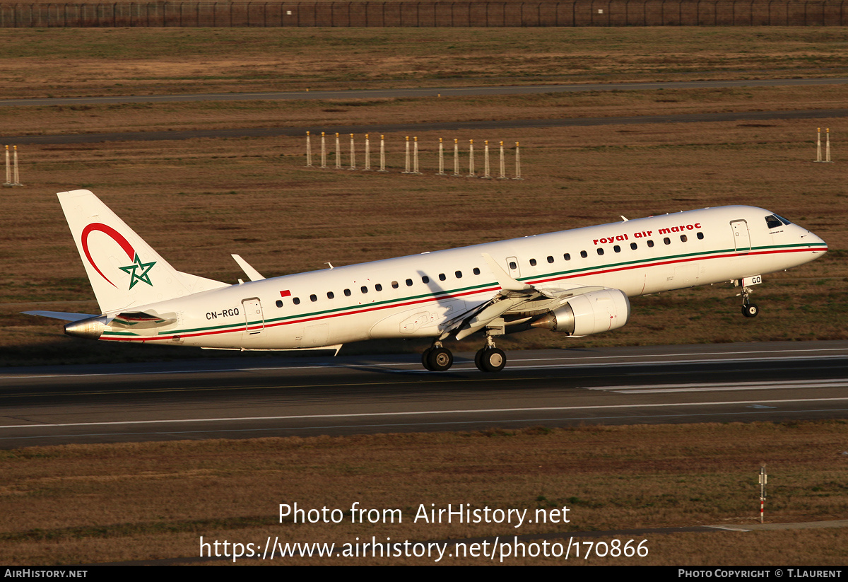 Aircraft Photo of CN-RGQ | Embraer 190AR (ERJ-190-100IGW) | Royal Air Maroc - RAM | AirHistory.net #170866