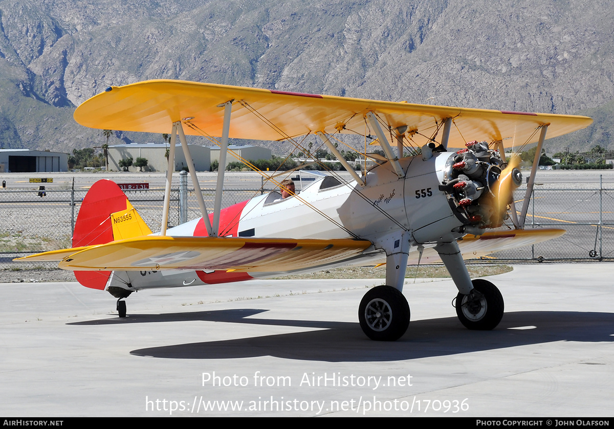 Aircraft Photo of N63555 | Boeing N2S-3 Kaydet (B75N1) | AirHistory.net #170936