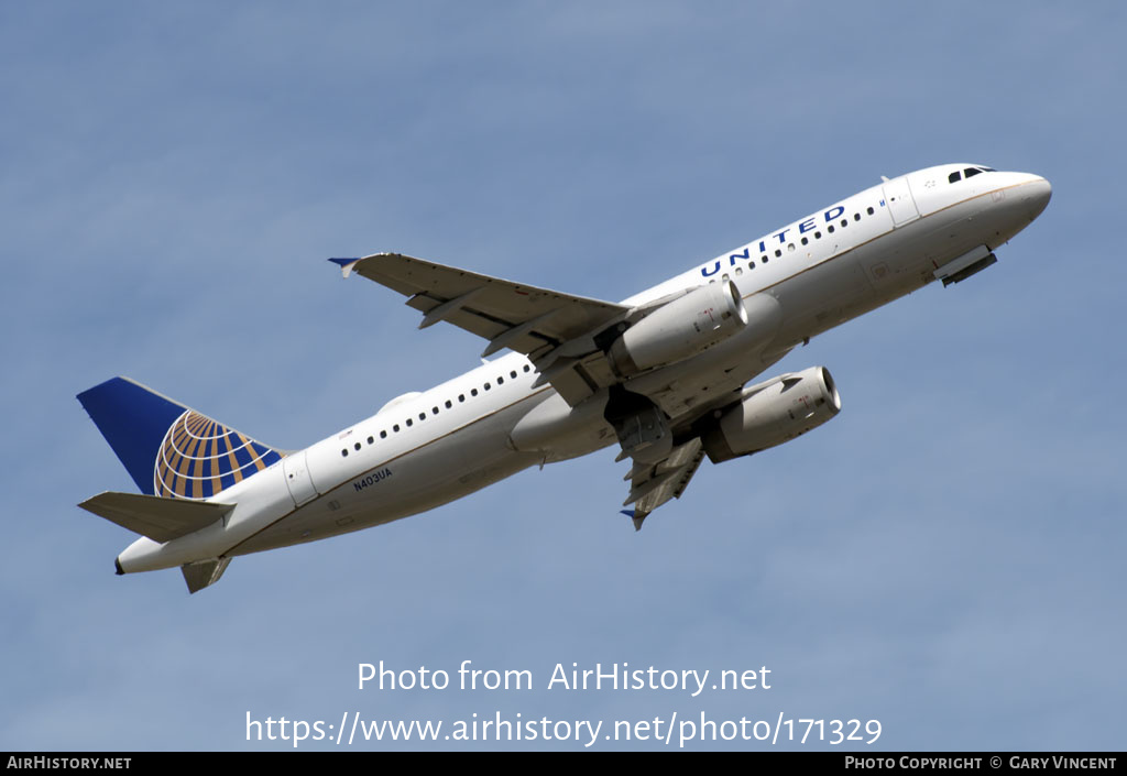 Aircraft Photo of N403UA | Airbus A320-232 | United Airlines | AirHistory.net #171329