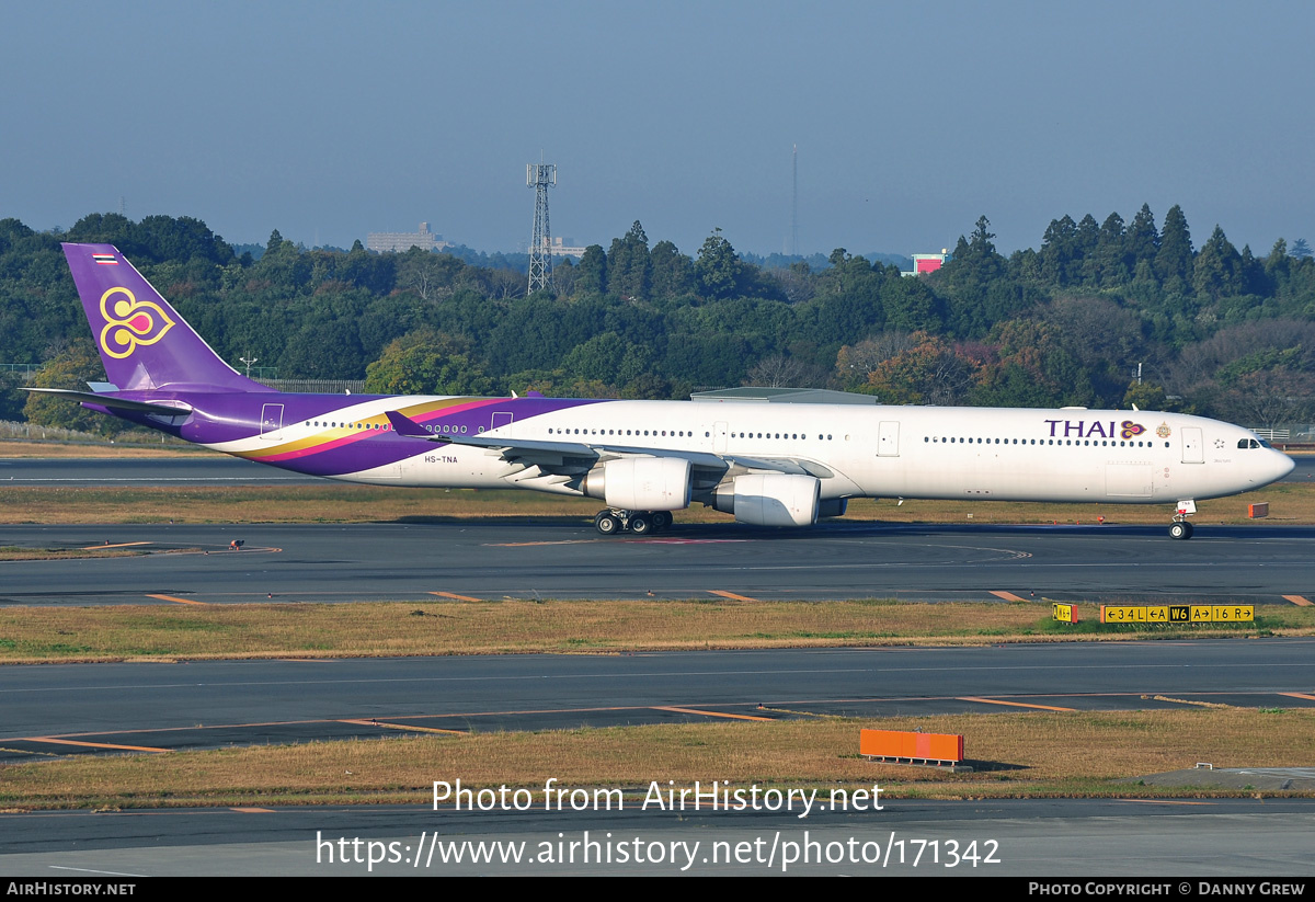 Aircraft Photo of HS-TNA | Airbus A340-642 | Thai Airways International | AirHistory.net #171342