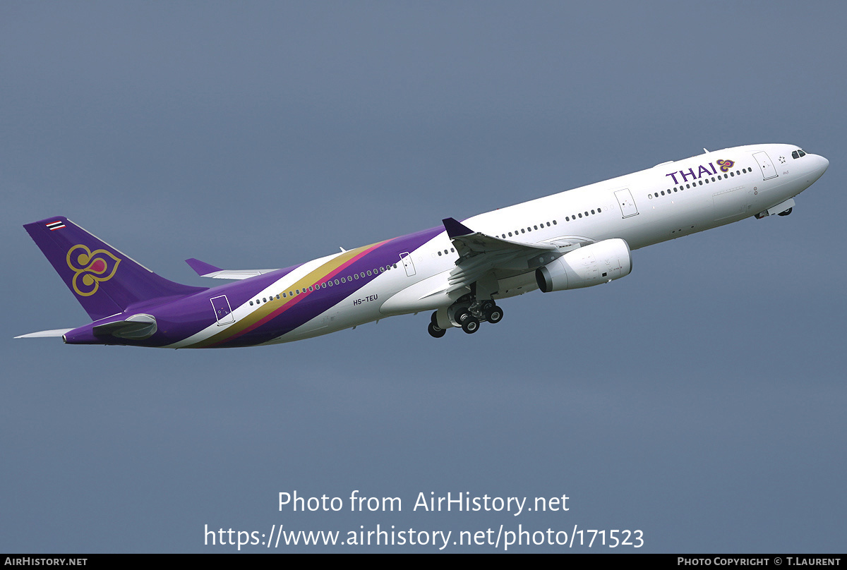 Aircraft Photo of HS-TEU | Airbus A330-343 | Thai Airways International | AirHistory.net #171523