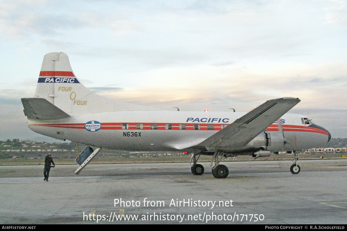 Aircraft Photo of N636X | Martin 404 | Pacific Air Lines | AirHistory.net #171750