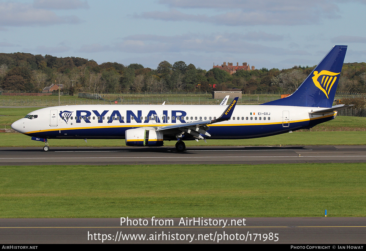 Aircraft Photo of EI-GXJ | Boeing 737-800 | Ryanair | AirHistory.net #171985
