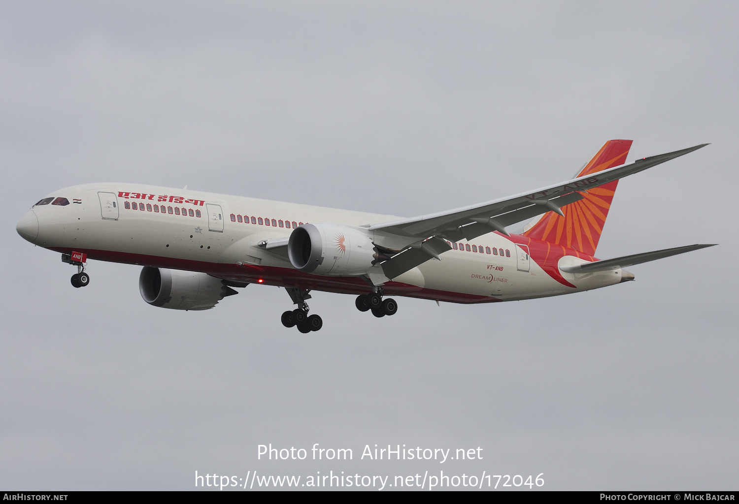 Aircraft Photo of VT-ANB | Boeing 787-8 Dreamliner | Air India | AirHistory.net #172046