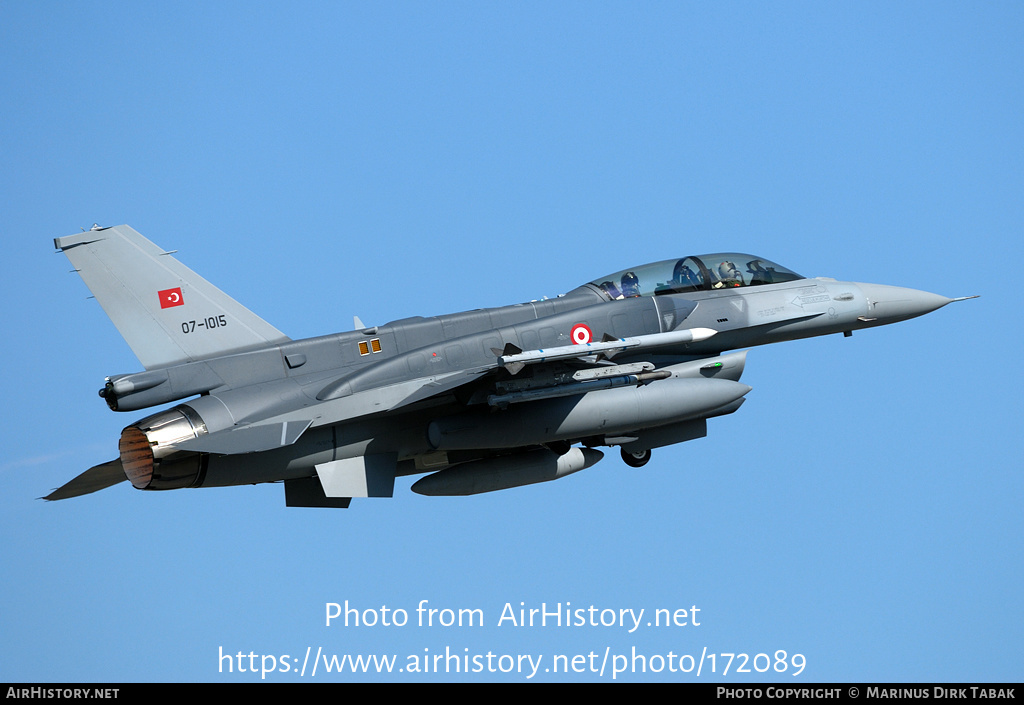 Aircraft Photo of 07-1015 | Lockheed Martin F-16DJ Fighting Falcon | Turkey - Air Force | AirHistory.net #172089