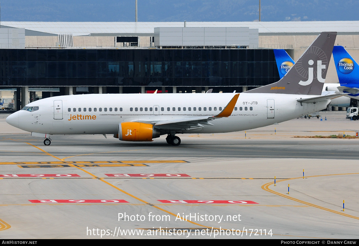 Aircraft Photo of OY-JTB | Boeing 737-3Y0 | Jettime | AirHistory.net #172114