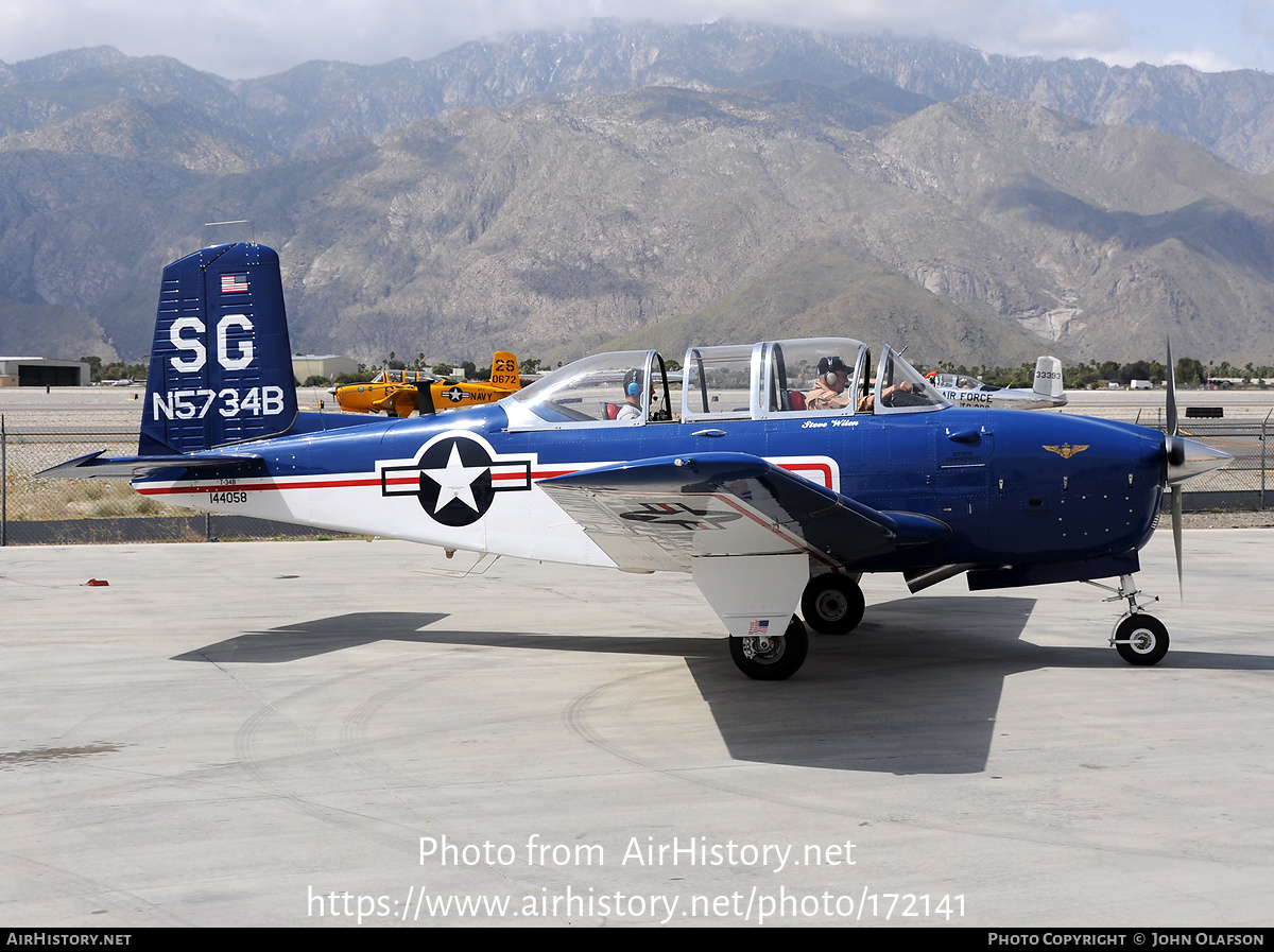 Aircraft Photo of N5734B | Beech T-34B Mentor | AirHistory.net #172141