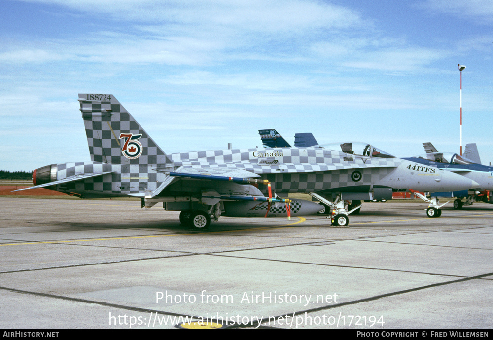 Aircraft Photo of 188724 | McDonnell Douglas CF-188 Hornet | Canada - Air Force | AirHistory.net #172194