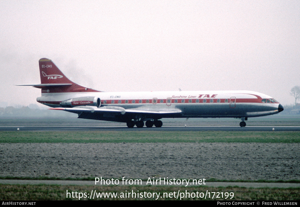 Aircraft Photo of EC-CMS | Sud SE-210 Caravelle 10B3 Super B | TAE