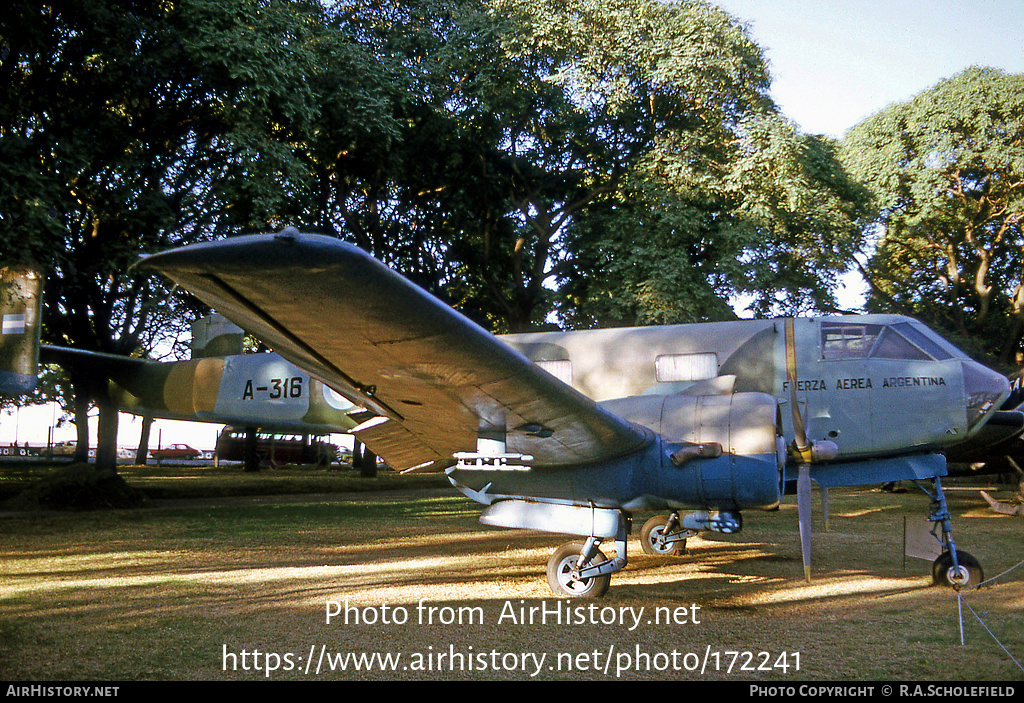 Aircraft Photo of A-316 | FMA IA-35 Huanquero | Argentina - Air Force | AirHistory.net #172241