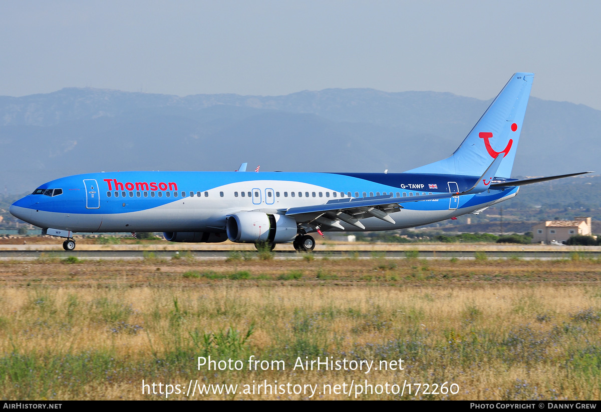 Aircraft Photo of G-TAWP | Boeing 737-8K5 | Thomson Airways | AirHistory.net #172260