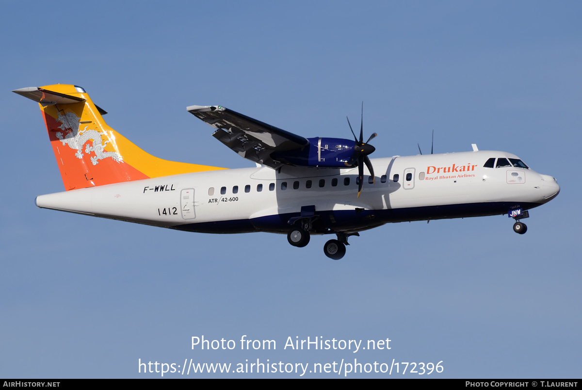 Aircraft Photo of F-WWLL | ATR ATR-42-600 | Drukair - Royal Bhutan Airlines | AirHistory.net #172396