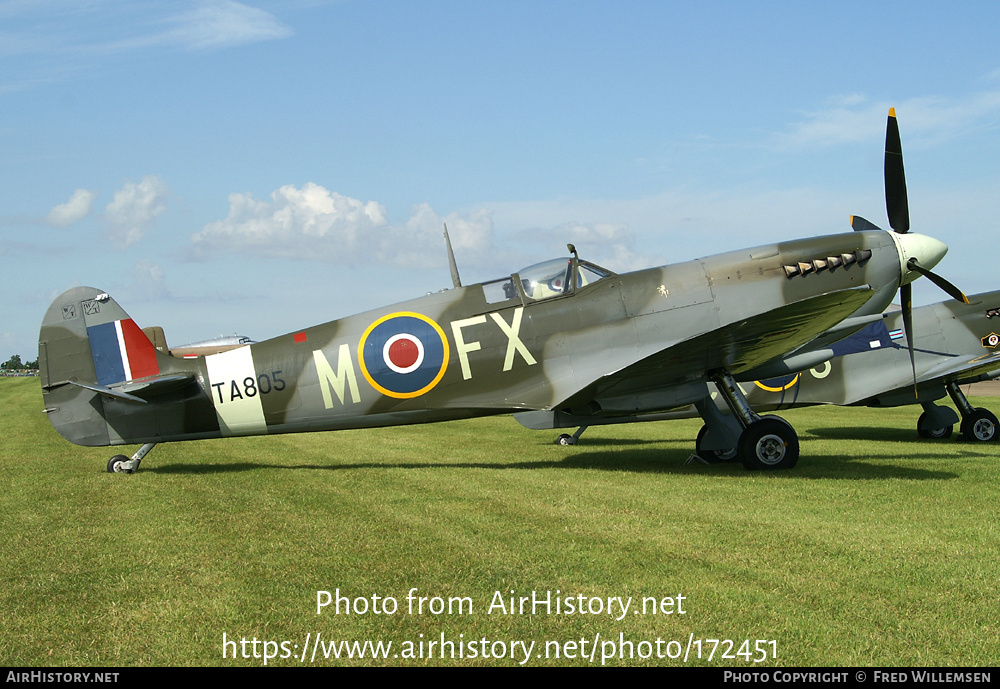 Aircraft Photo of G-PMNF / TA805 | Supermarine 361 Spitfire HF9E | UK - Air Force | AirHistory.net #172451