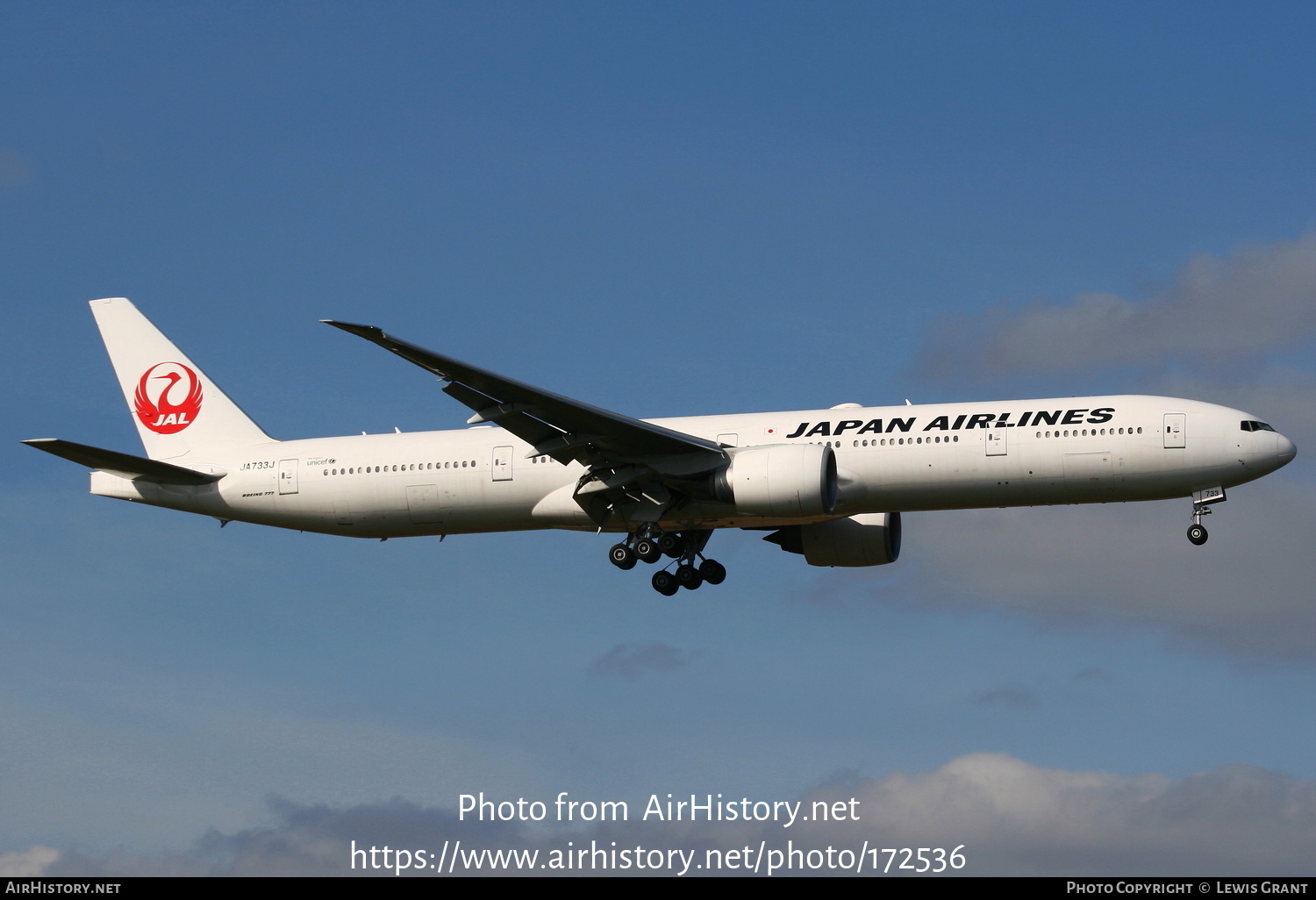 Aircraft Photo of JA733J | Boeing 777-346/ER | Japan Airlines - JAL | AirHistory.net #172536