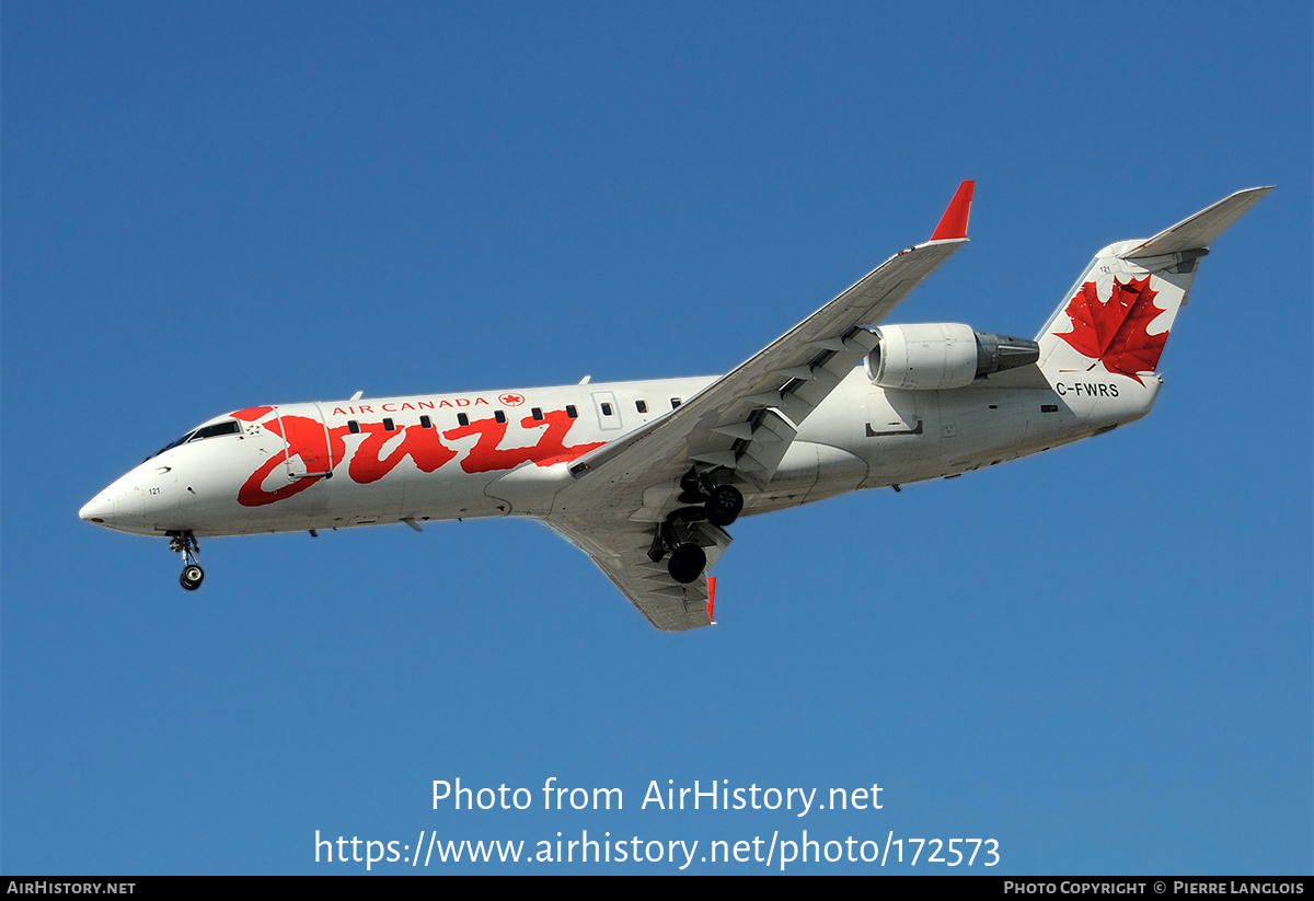 Aircraft Photo of C-FWRS | Canadair CRJ-100ER (CL-600-2B19) | Air Canada Jazz | AirHistory.net #172573