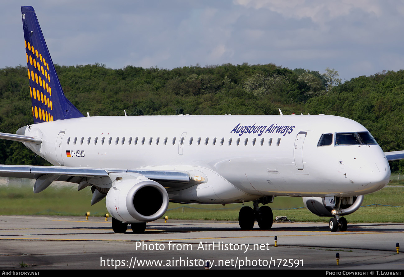 Aircraft Photo of D-AEMD | Embraer 195LR (ERJ-190-200LR) | Augsburg Airways | AirHistory.net #172591