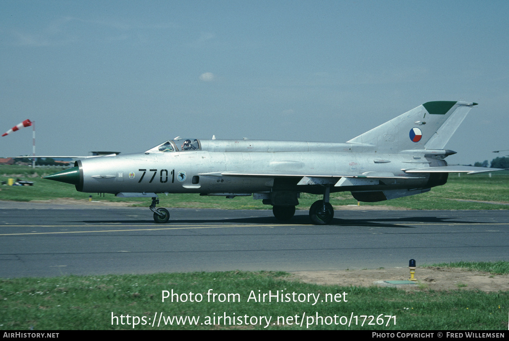 Aircraft Photo of 7701 | Mikoyan-Gurevich MiG-21MF | Czechia - Air Force | AirHistory.net #172671