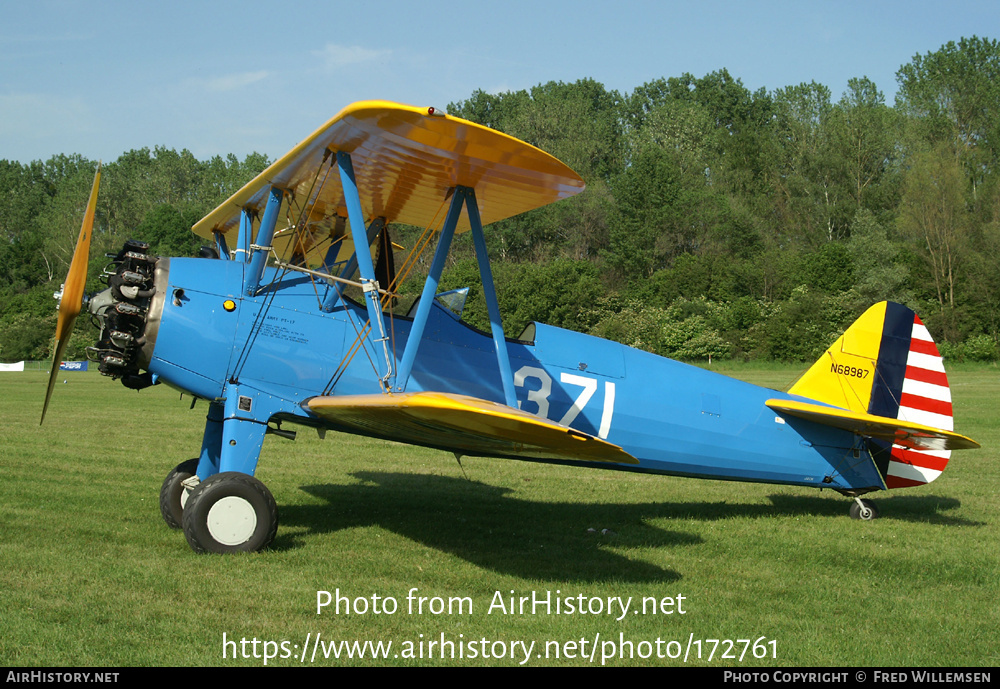 Aircraft Photo of N68987 | Boeing PT-13D/R670 Kaydet (E75) | USA - Air Force | AirHistory.net #172761