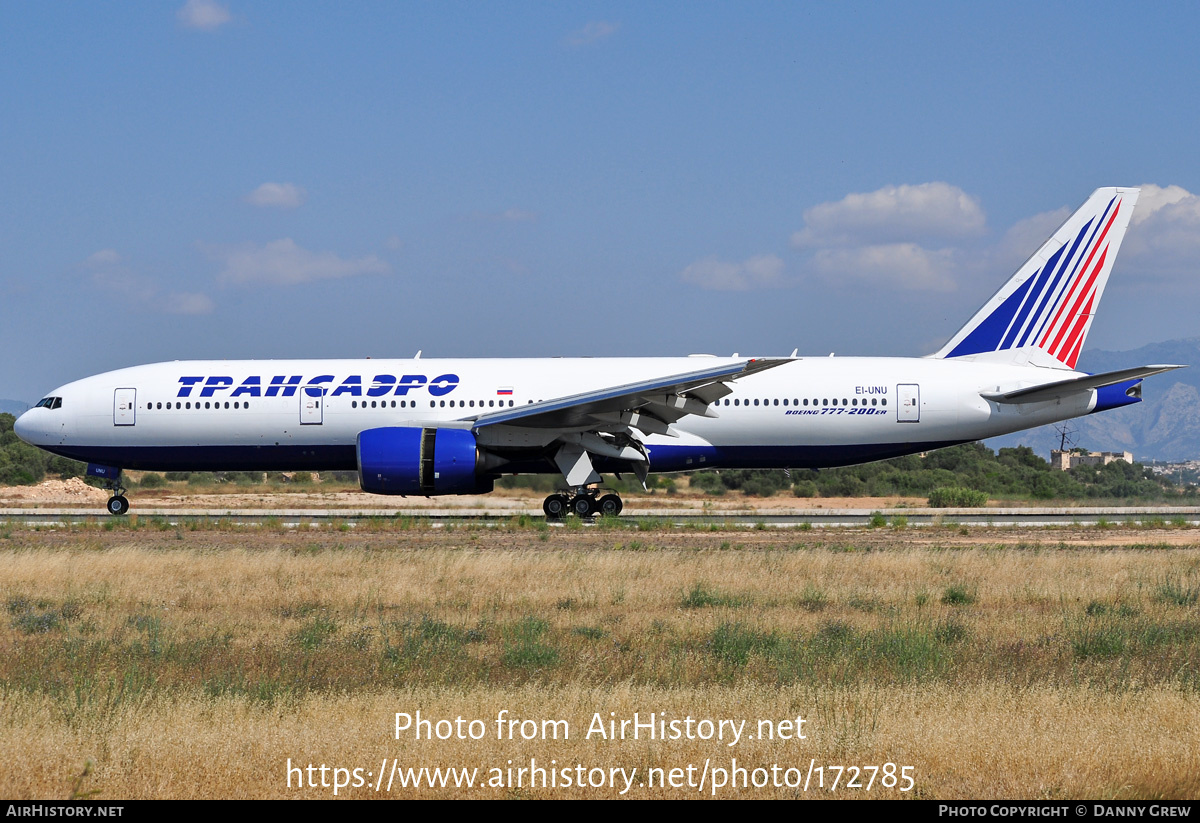 Aircraft Photo of EI-UNU | Boeing 777-212/ER | Transaero Airlines | AirHistory.net #172785