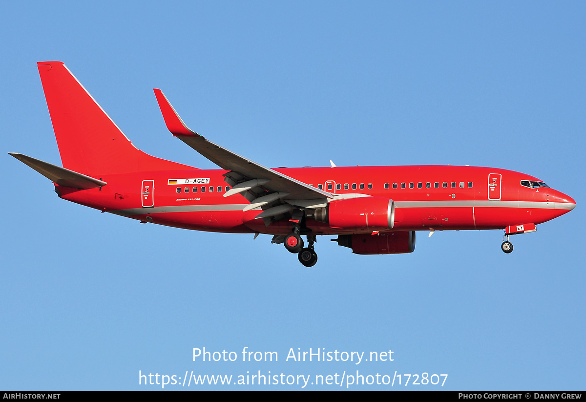 Aircraft Photo of D-AGEY | Boeing 737-7L9 | AirHistory.net #172807