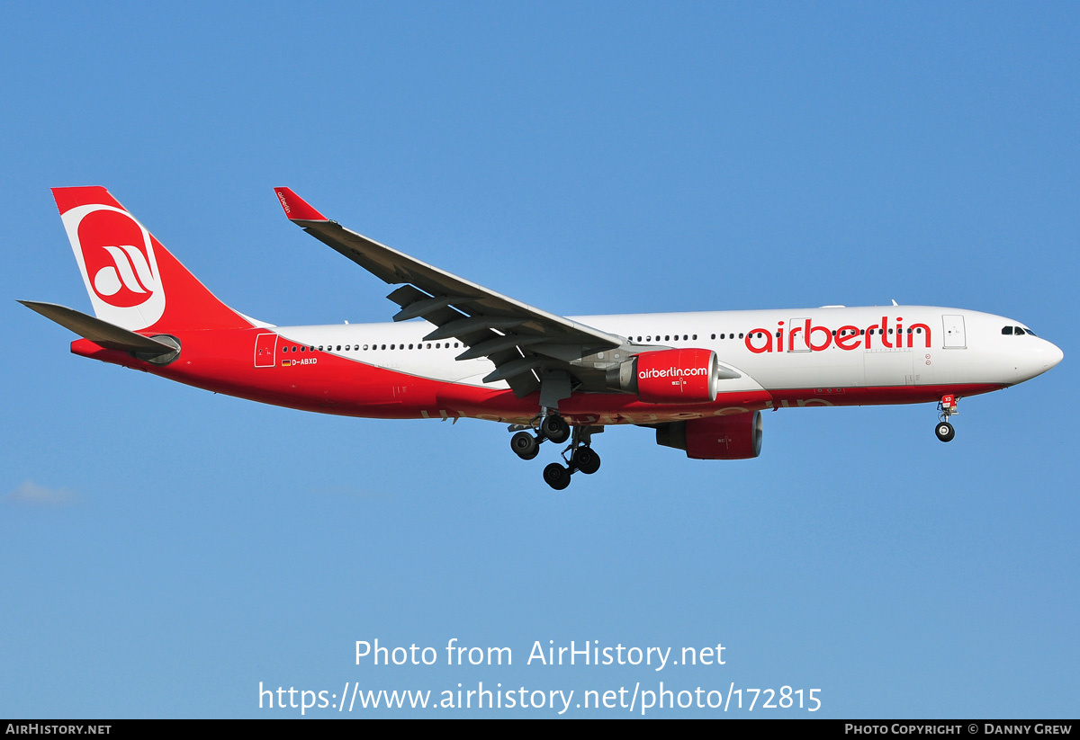 Aircraft Photo of D-ABXD | Airbus A330-223 | Air Berlin | AirHistory.net #172815