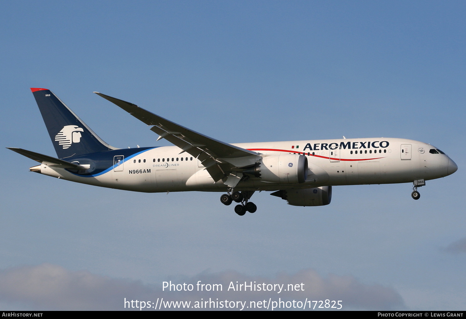 Aircraft Photo of N966AM | Boeing 787-8 Dreamliner | AeroMéxico | AirHistory.net #172825