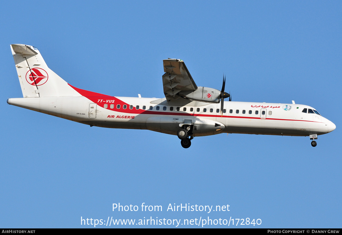 Aircraft Photo of 7T-VUS | ATR ATR-72-500 (ATR-72-212A) | Air Algérie | AirHistory.net #172840