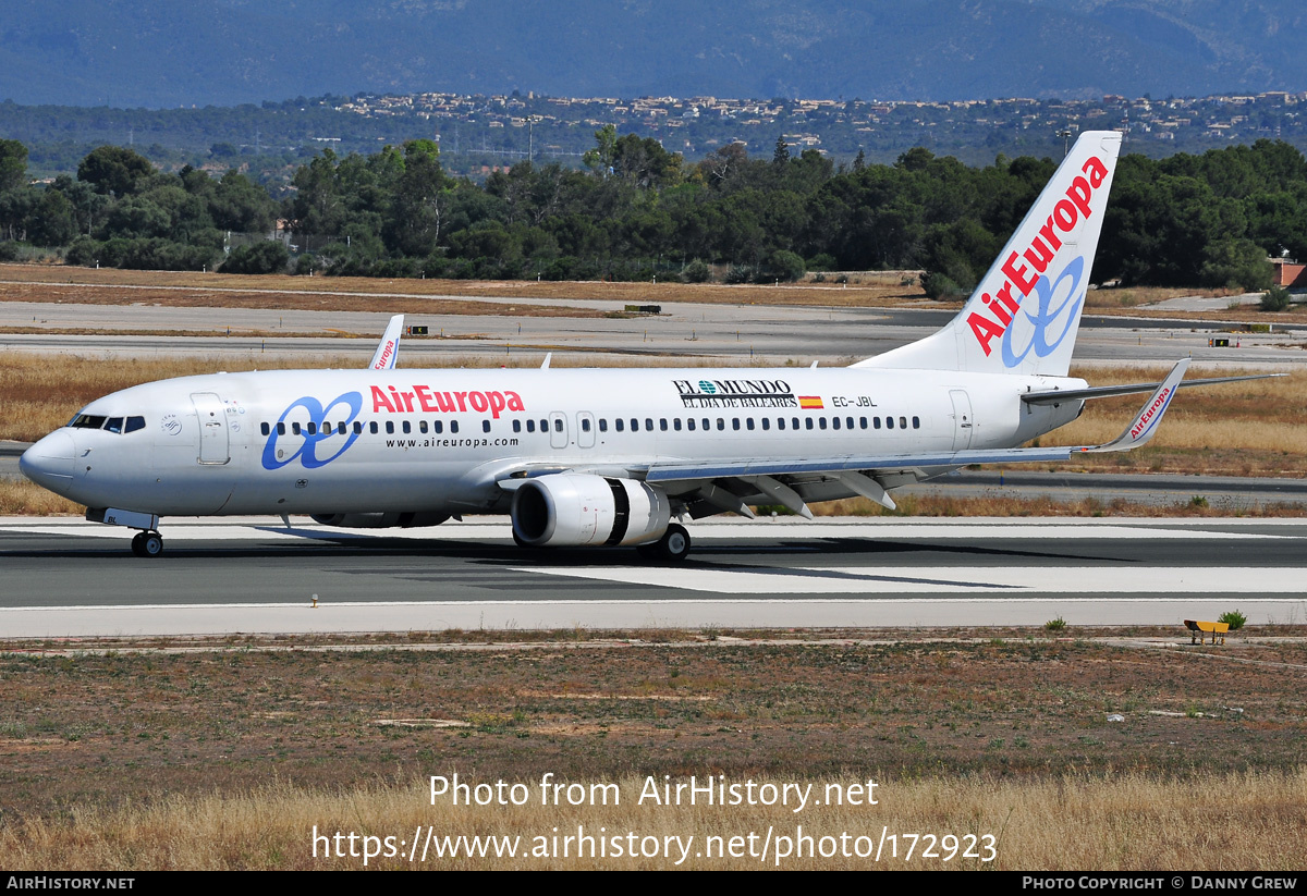 Aircraft Photo of EC-JBL | Boeing 737-85P | Air Europa | AirHistory.net #172923