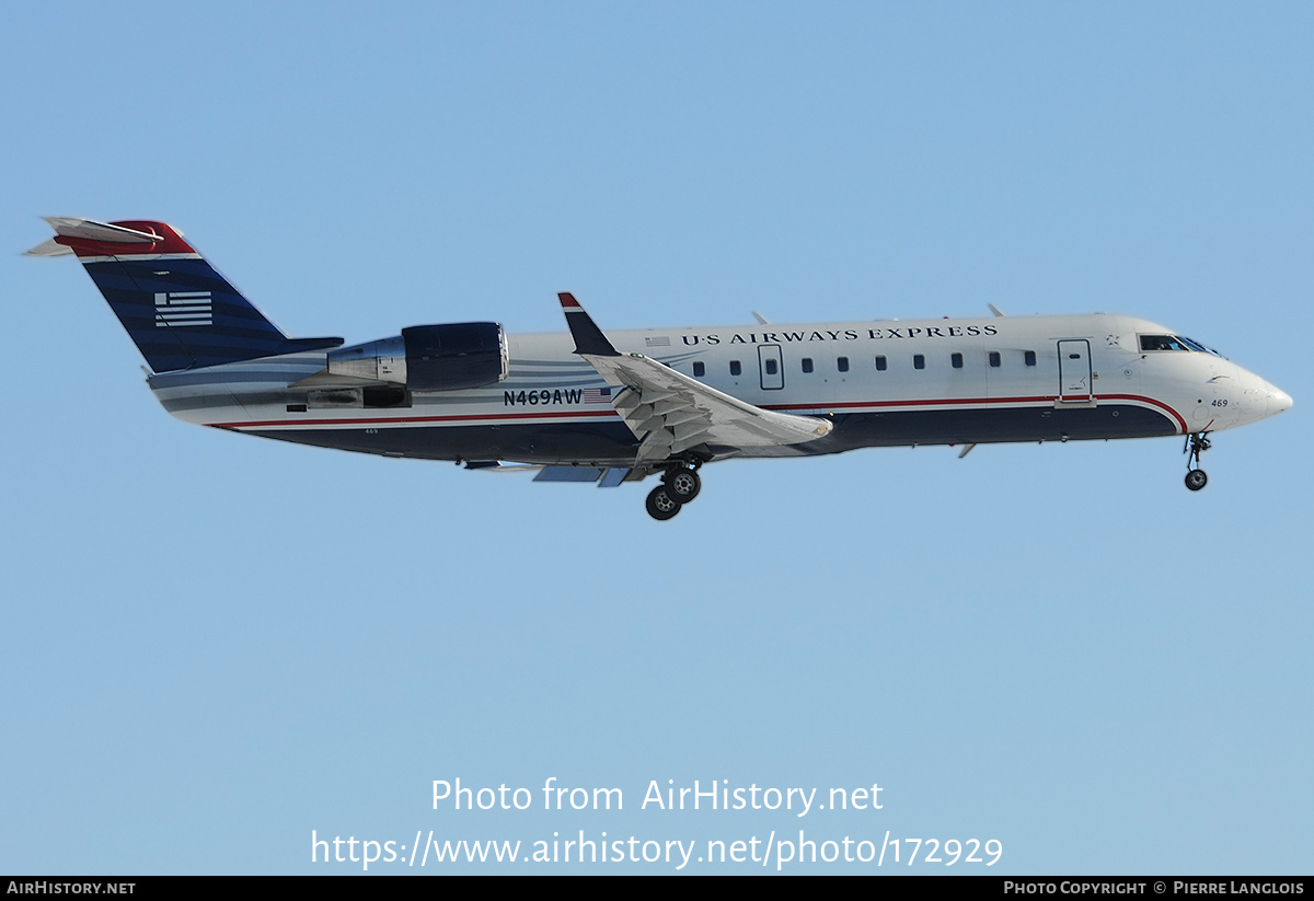 Aircraft Photo of N469AW | Bombardier CRJ-200LR (CL-600-2B19) | US Airways Express | AirHistory.net #172929